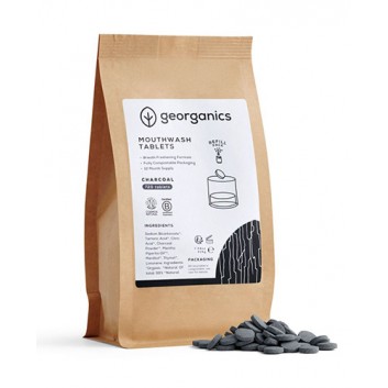 Georganics, Naturalne tabletki do płukania jamy ustnej Activated Charcoal, 720 tabletek