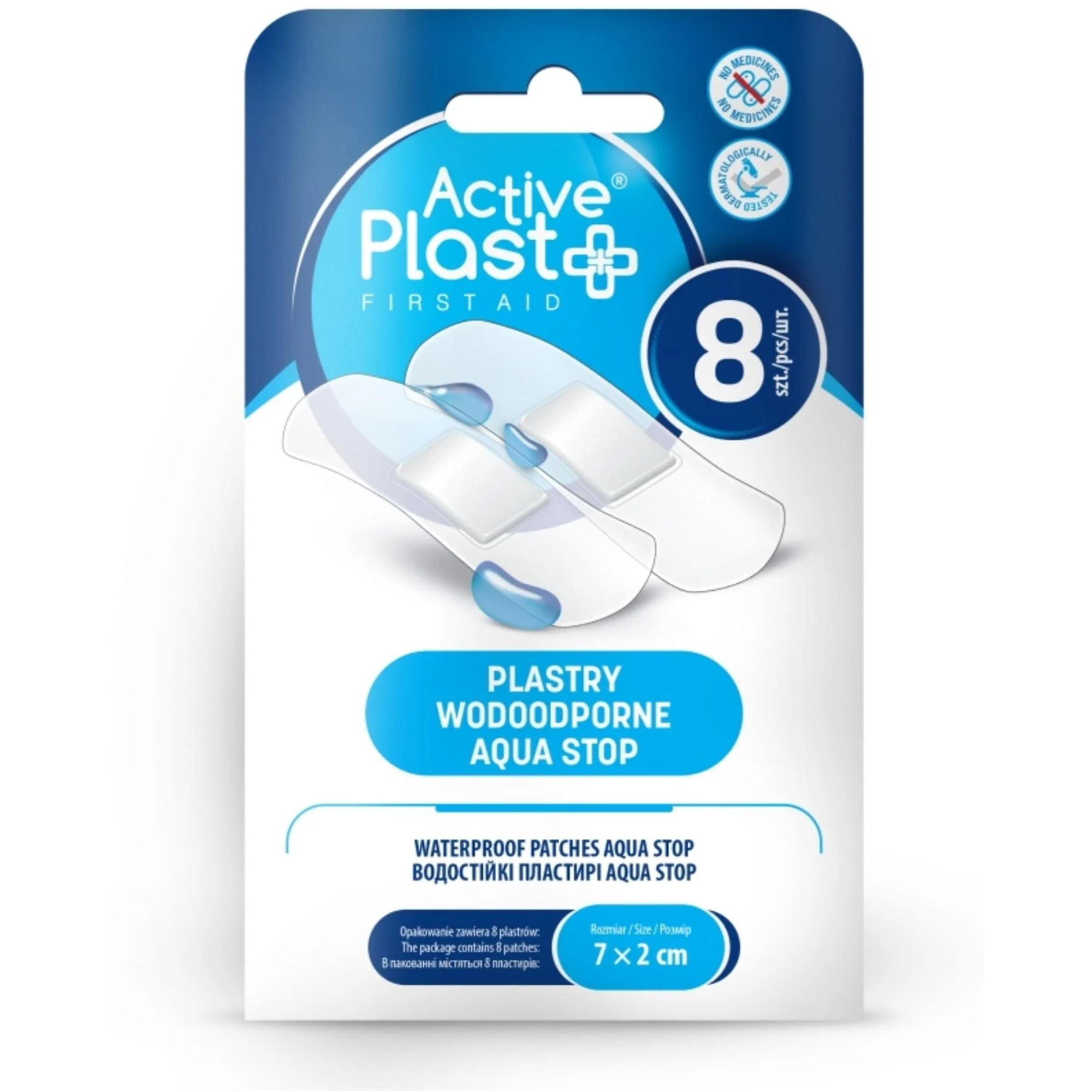 Active Plast, plastry Aqua Stop 7 x 2 cm, 8 sztuk zdjęcie