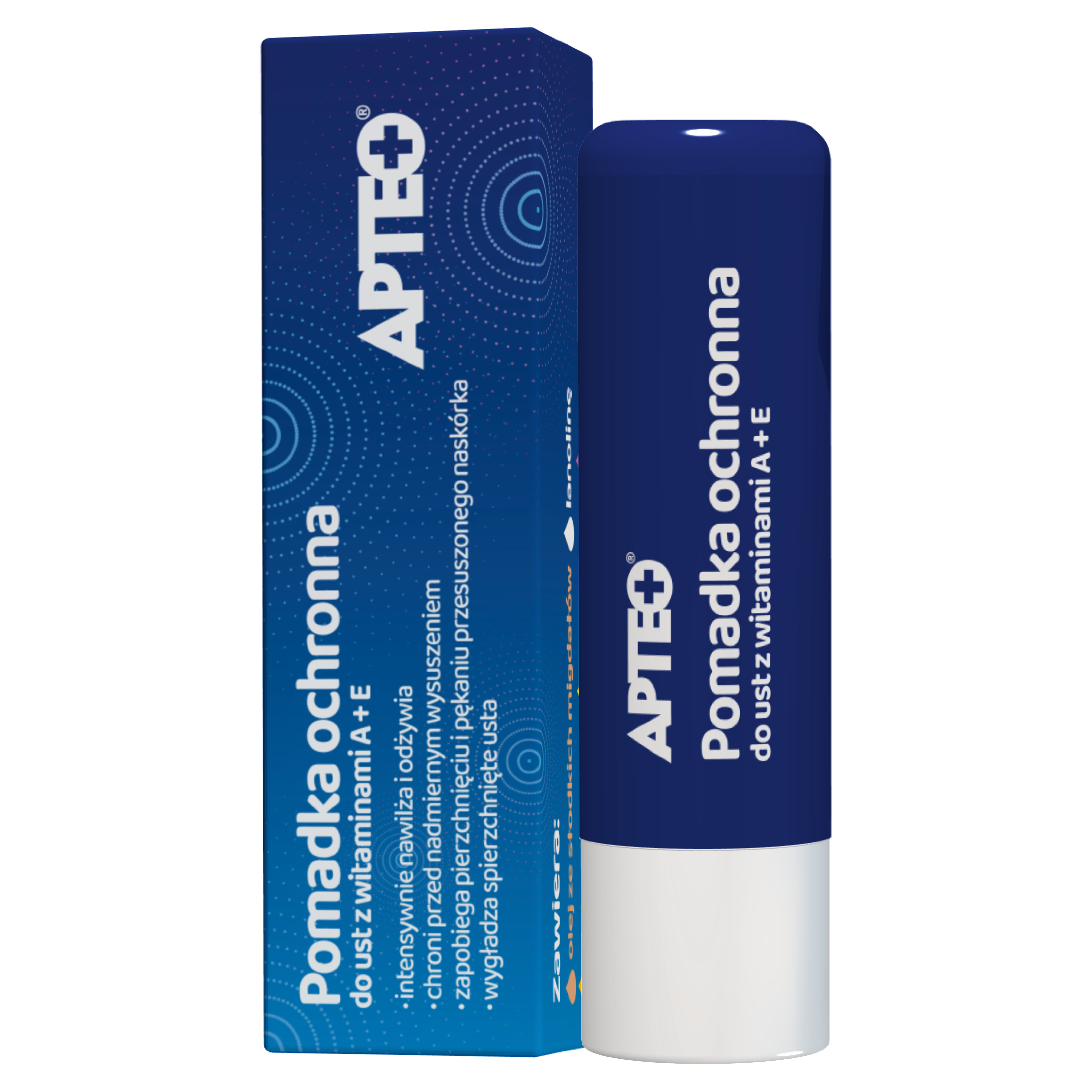 Apteo Pomadka ochronna do ust z witaminami A+E 4,9 g zdjęcie