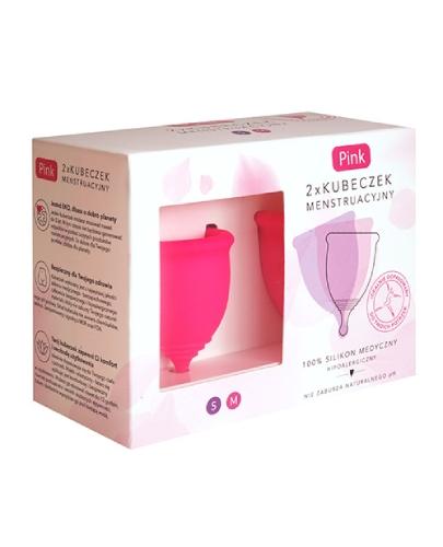 Pink Kubeczek menstruacyjny S M 2 sztuki zdjęcie