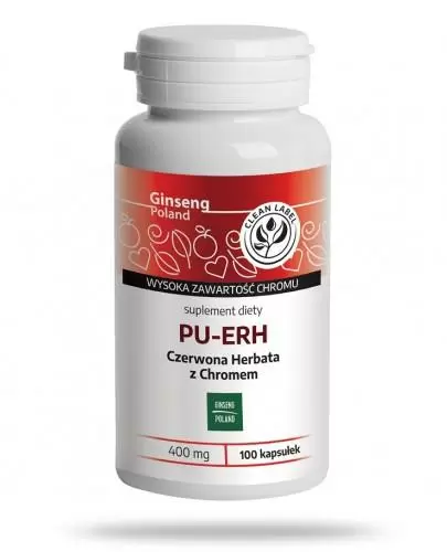 Ginseng Pu-Erh Czerwona herbata z chromem 100 kapsułek zdjęcie