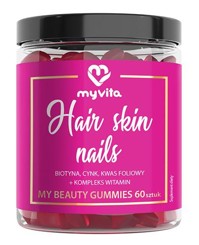 MyVita Żelki naturalne włosy skóra paznokcie, 60 kaps., cena, opinie, składniki zdjęcie