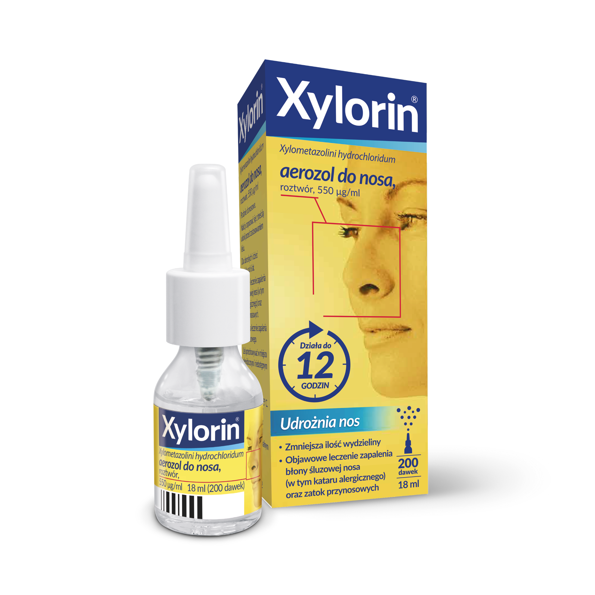Xylorin 0,55 mg/ml aerozol do nosa 18 ml