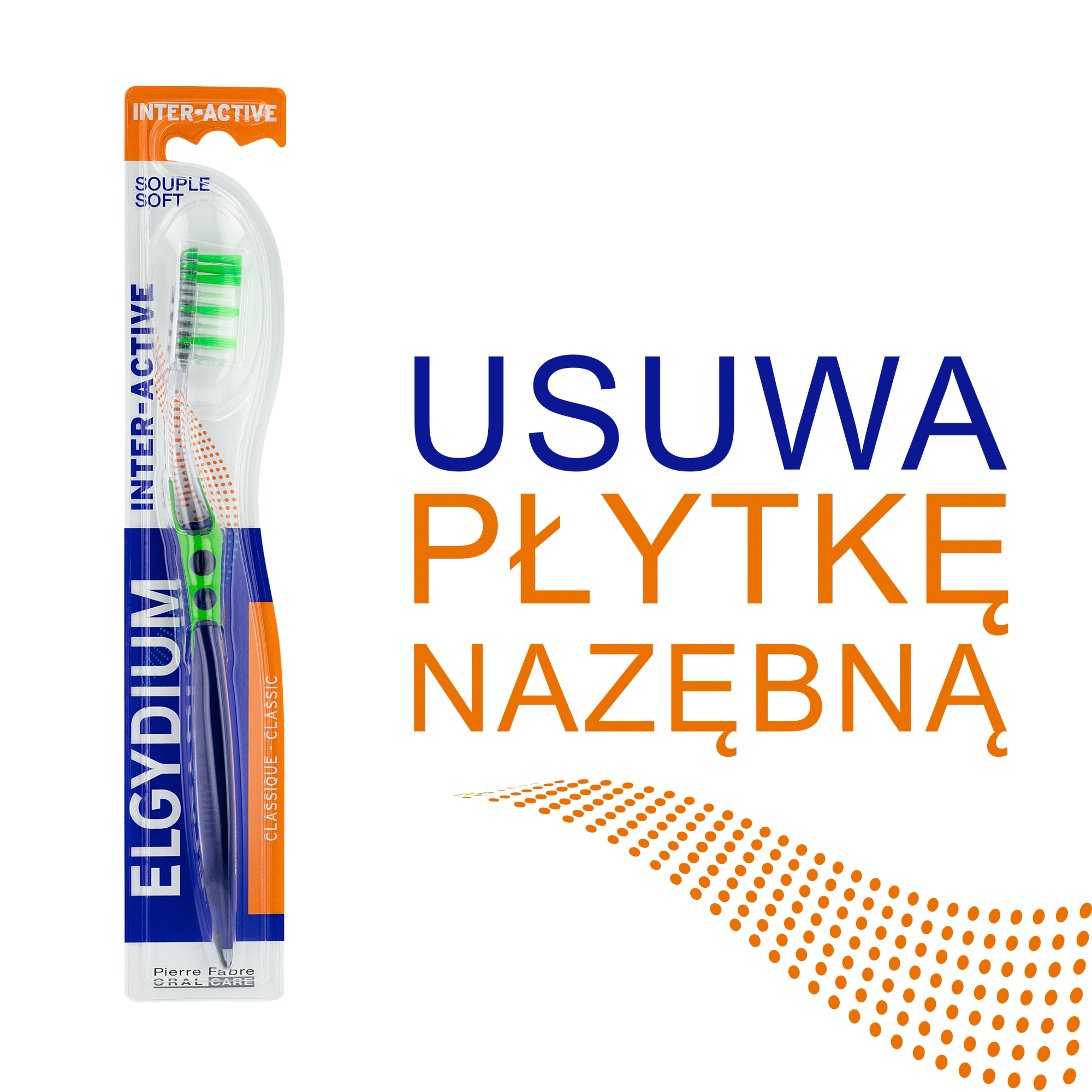 ELGYDIUM Inter-active szczoteczka do zębów miekka 1 sztuka