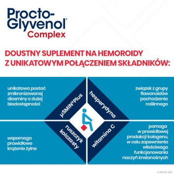 Procto-Glyvenol Complex 300mg na hemoroidy 30 tabletek