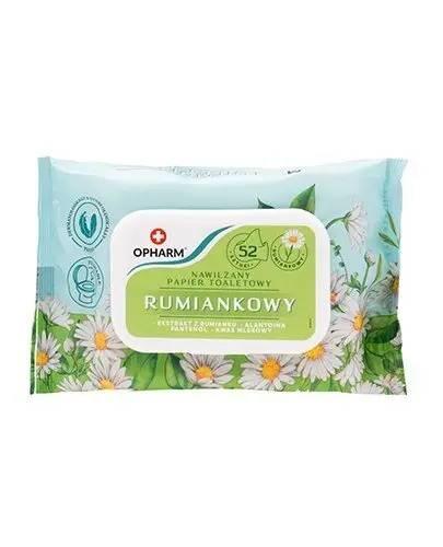 Opharm Nawilżany papier toaletowy rumiankowy, 52 sztuki zdjęcie