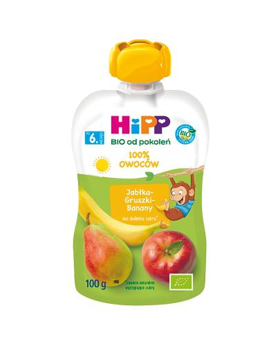 HiPP BIO od pokoleń, Jabłka-Gruszki-Banany, po 6. m-cu, 100 g, cena, wskazania, właściwości zdjęcie