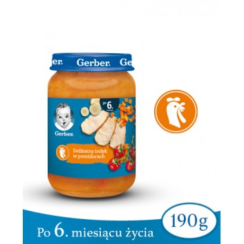 Nestlé Gerber Delikatny indyk w pomidorach po 6 miesiącu 190 g