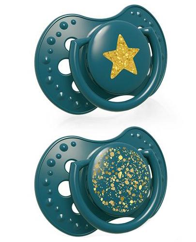 Lovi Smoczek silikonowy dynamiczny 0-3 m Stardust Green 22/893, 2 szt., cena, opinie, wskazania zdjęcie