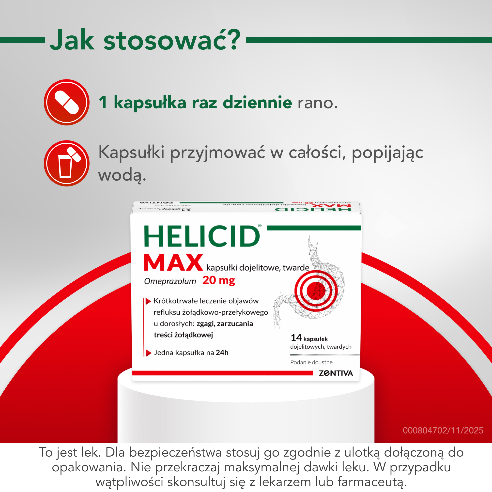 Helicid Max 20 mg 14 kapsułek