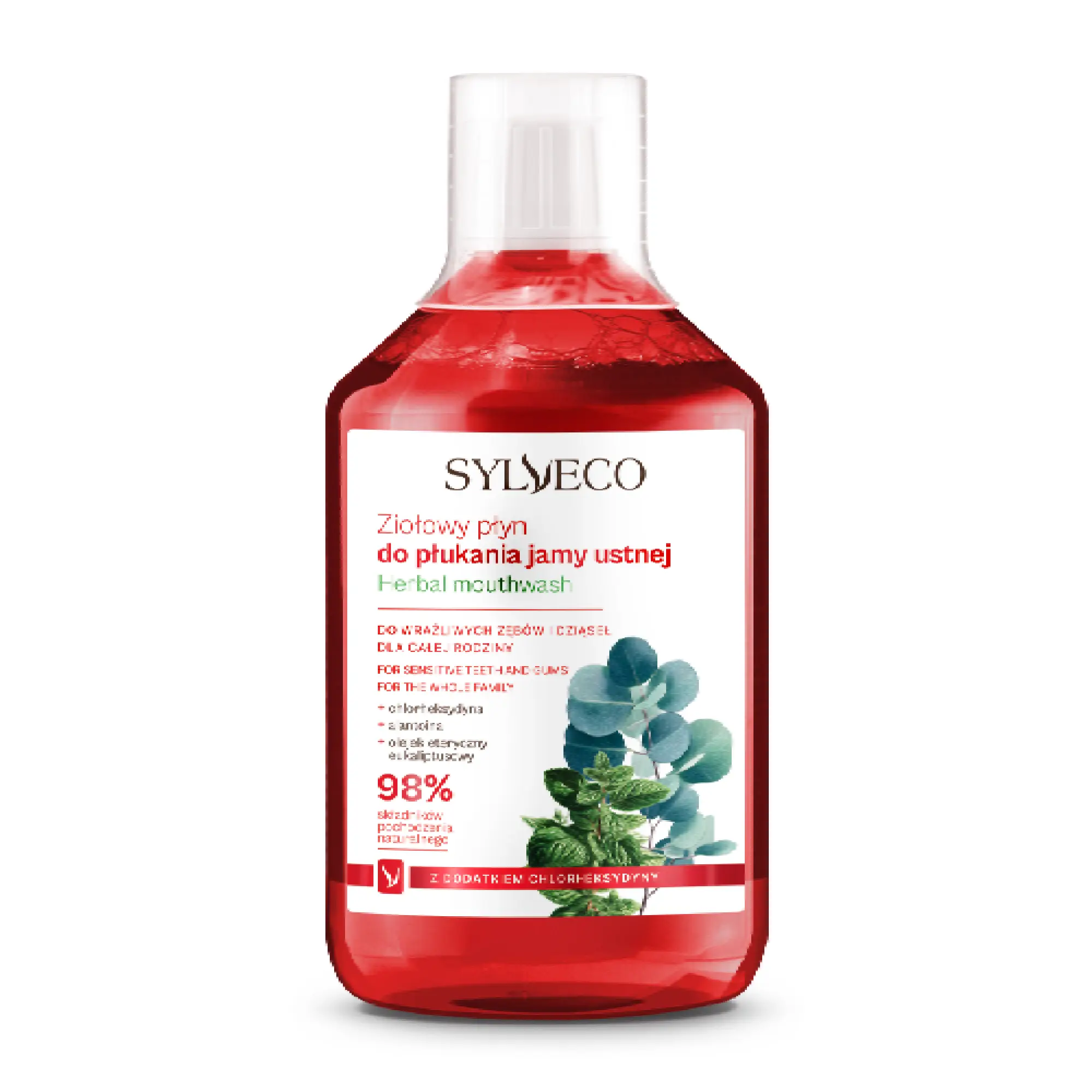 Sylveco, Ziołowy płyn do płukania jamy ustnej z chlorheksydyną, 500 ml zdjęcie