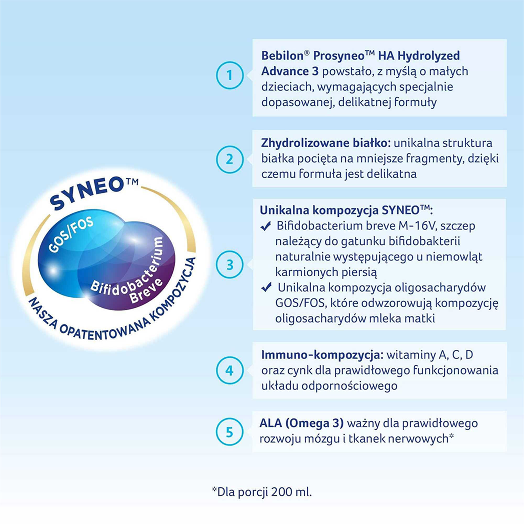 Bebilon Prosyneo HA 3 Hydrolyzed Advance, odżywcza formuła na bazie mleka Junior po 1. roku, 400 g