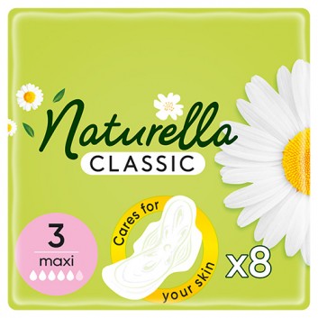 Naturella Classic Maxi Podpaski ze skrzydełkami, 8 sztuk