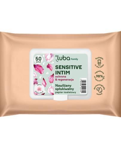 Luba Family Sensitive Intim, Papier toaletowy nawilżany spłukiwalny, 50 sztuk zdjęcie