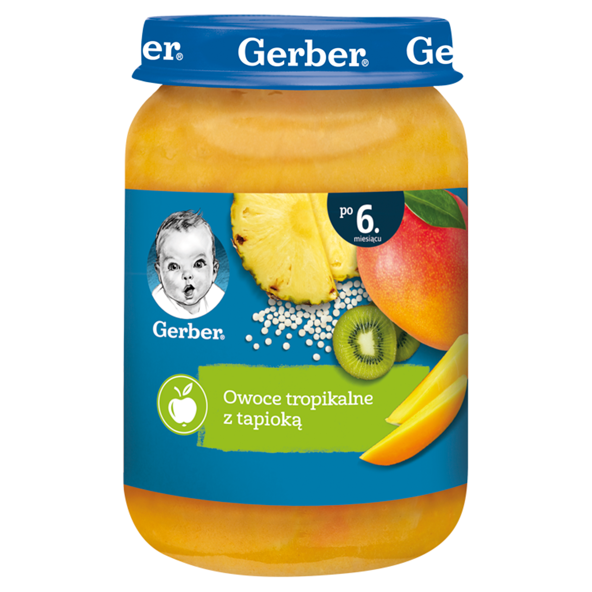 Gerber Owoce tropikalne z tapioką po 6 miesiącu - 190 g - cena, opinie, właściwości zdjęcie