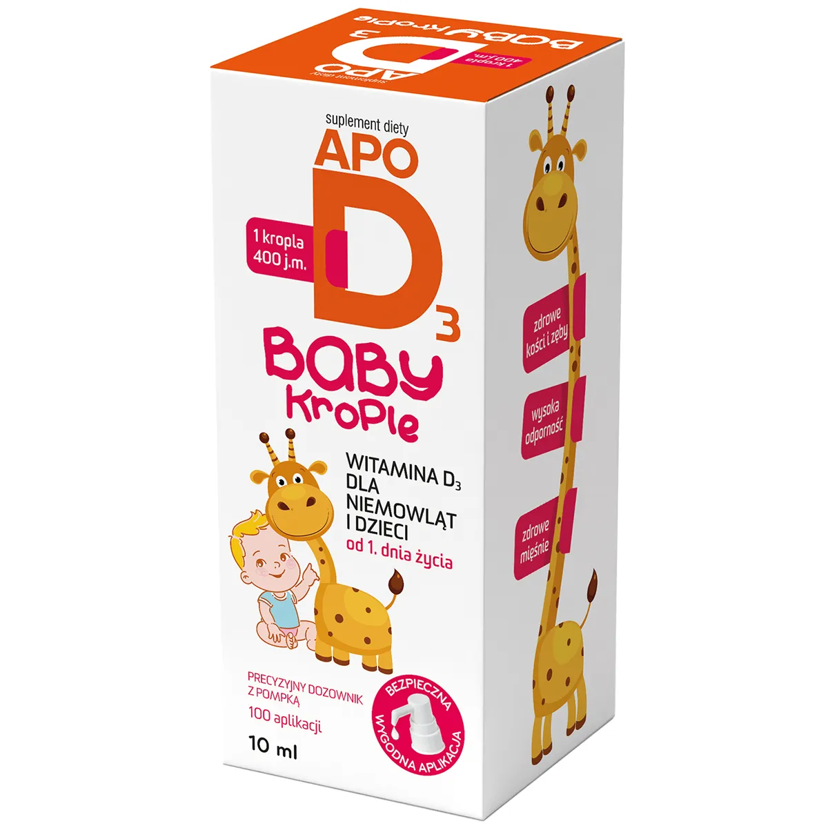 ApoD3 Baby Krople 400 j.m., 10 ml zdjęcie