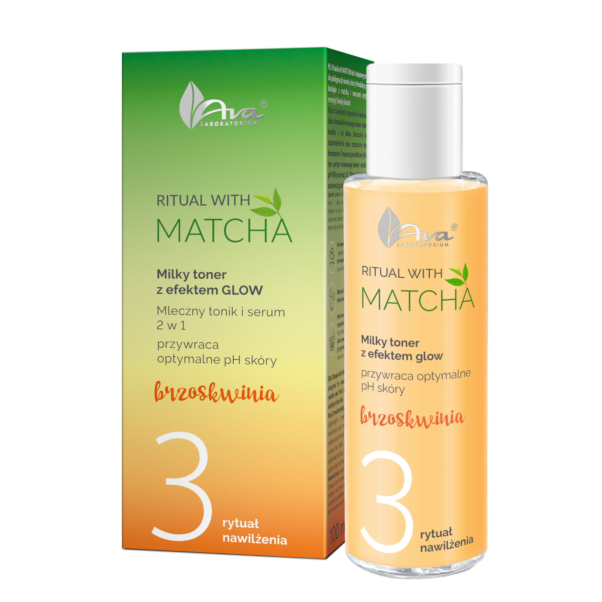 Ava Ritual with Matcha Milky toner z efektem glow, mleczny tonik i serum 2w1, 100 ml zdjęcie