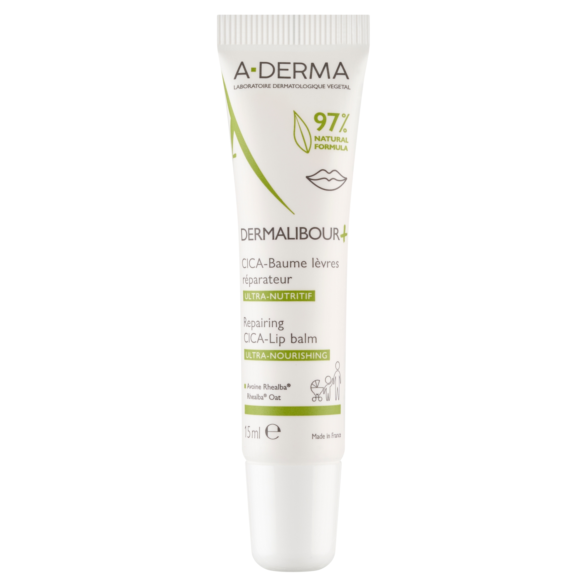 A-Derma Dermalibour+ CICA Regenerujący balsam do ust 15 ml