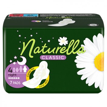 NATURELLA CLASSIC Podpaski ze skrzydełkami Night, 7 sztuk