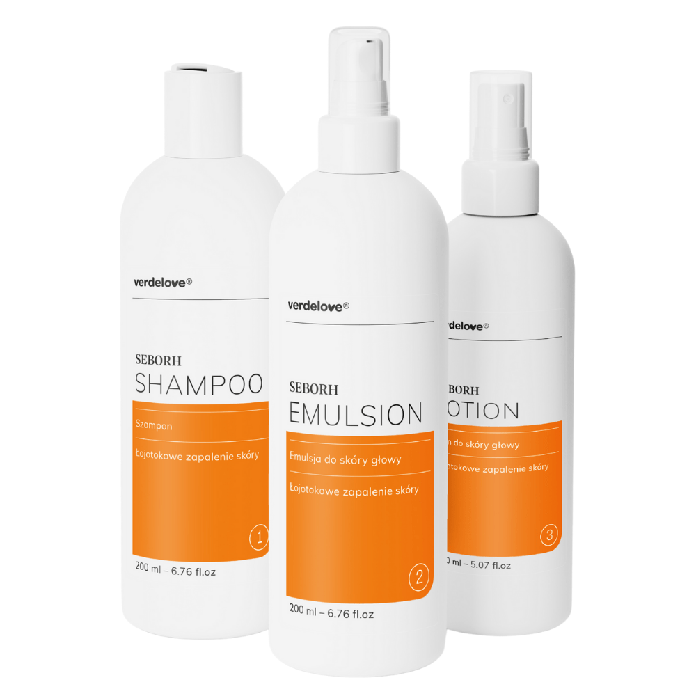 Verdelove Seborh, szampon, 200 ml + emulsja do skóry głowy, 200 ml + płyn do skóry głowy, 150 ml [ZESTAW] zdjęcie