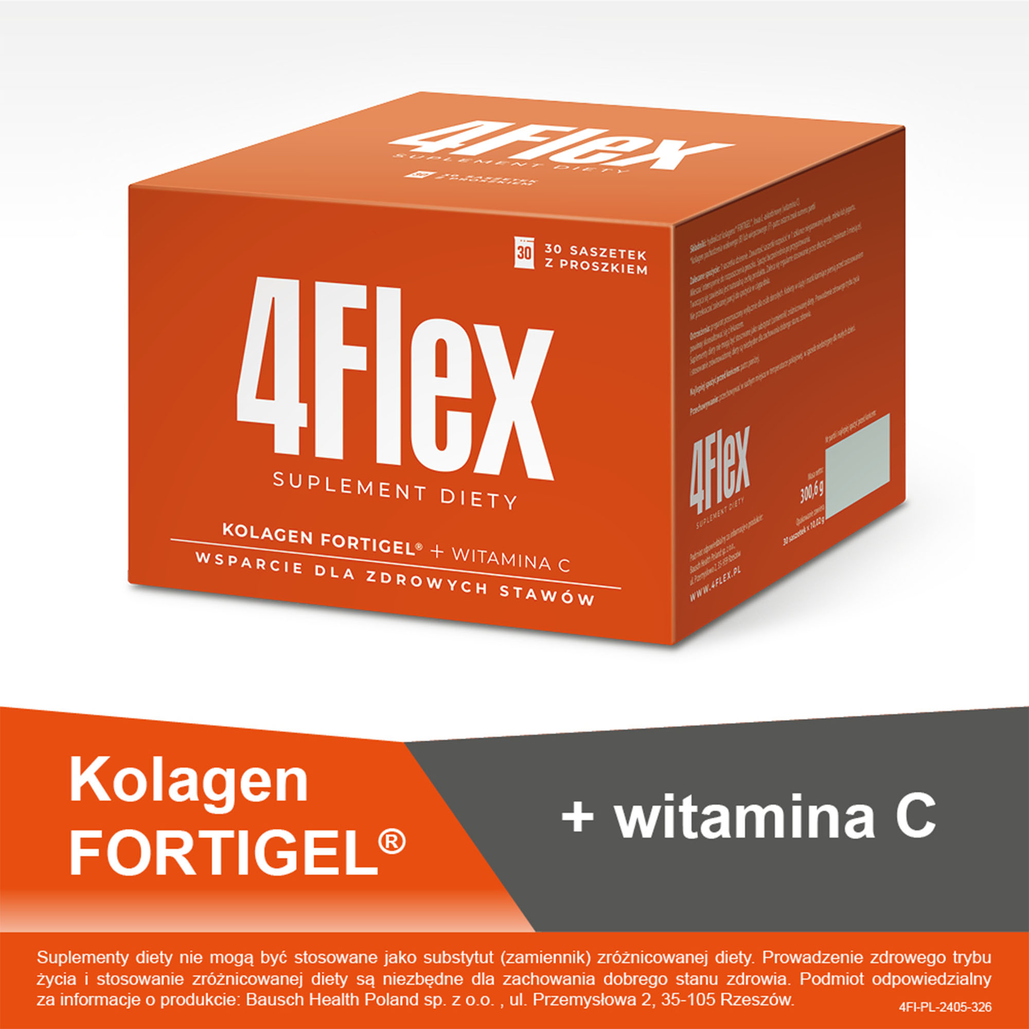 4 Flex, kolagen fortigel + witamina C, saszetki, 30 sztuk