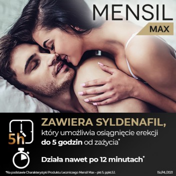 Mensil Max (Sildenafil 50mg) lek na erekcję, 4 tabletki