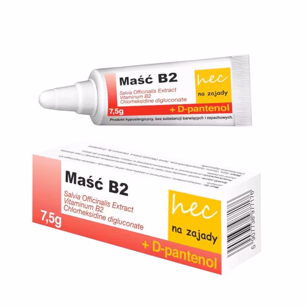 Maść B2 Hec + D-panthenol, maść na zajady, 7,5 g zdjęcie