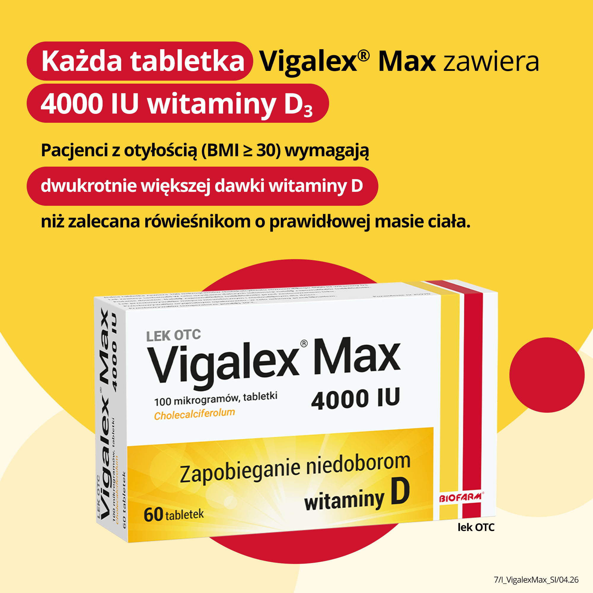Vigalex Max, 4000 IU, tabletki, 60 sztuk