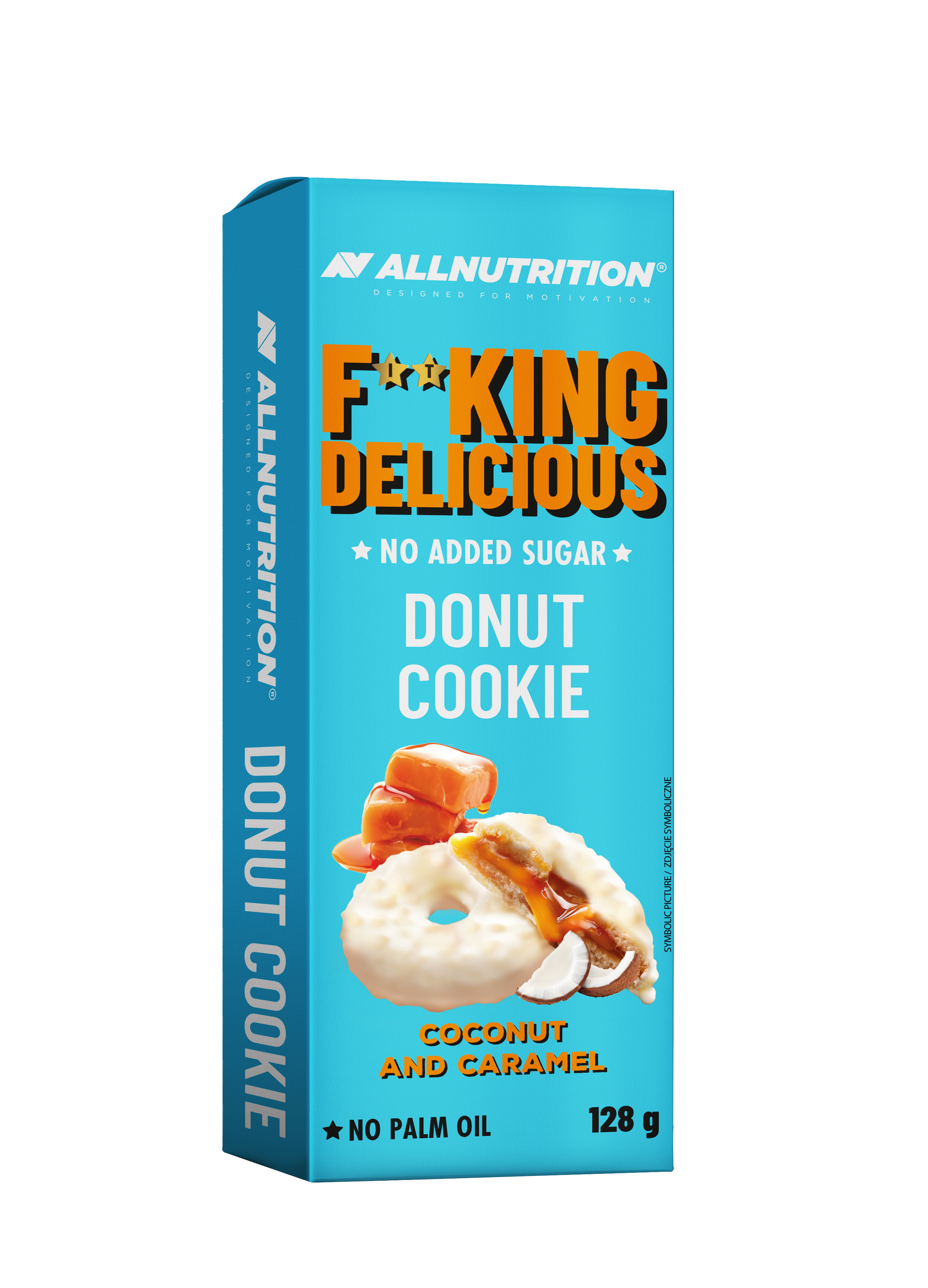 Allnutrition Fitking Delicious Donut Cookie Coconut and Caramel, 128 g