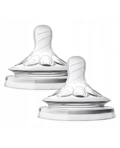 Avent Philips Natural smoczek silikonowy o wolnym wypływie 1m+ 2 sztuki [SCF042/27] zdjęcie