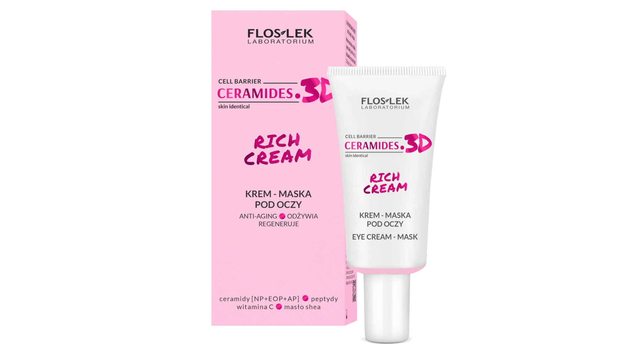 Ceramides. 3D Rich Cream, Krem-maska pod oczy anti-aging odżywia regeneruje, 30 ml zdjęcie