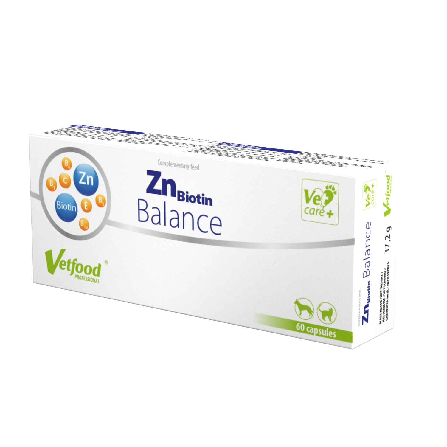 Vetfood ZnBiotin Balance Karma uzupełniająca dietę zwierząt, 60 kapsułek zdjęcie