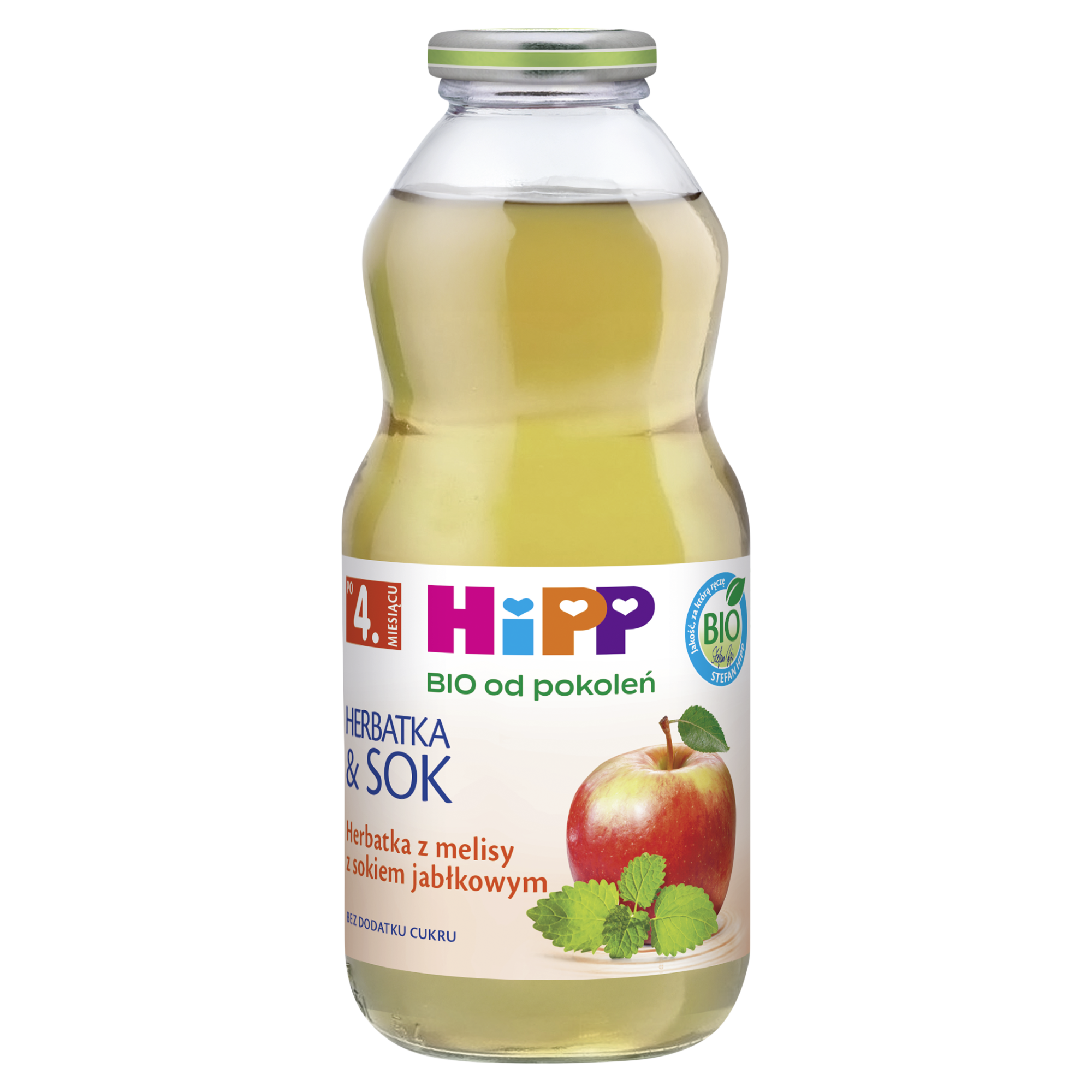 HiPP BIO Herbatka & Sok Bio Herbatka z melisy z sokiem jabłkowym po 4 miesiącu - 500 ml zdjęcie