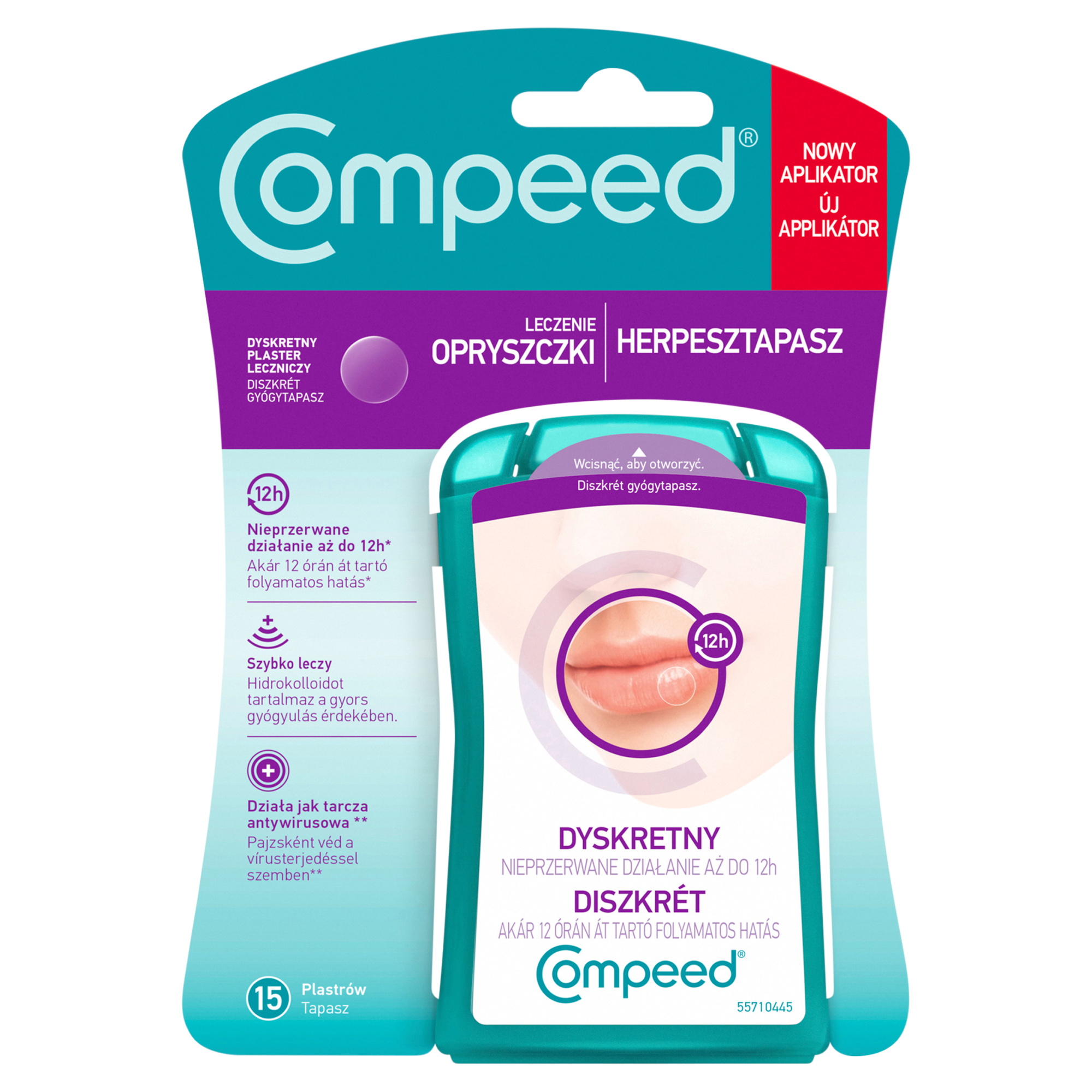 COMPEED INVISIBLE, plastry na opryszczkę, 15 sztuk zdjęcie