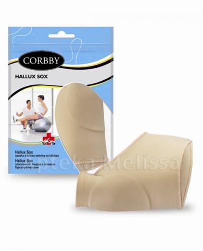 CORBBY HALLUX SOX Opaska z żelową osłonką na haluksa rozmiar S - 1 szt. zdjęcie