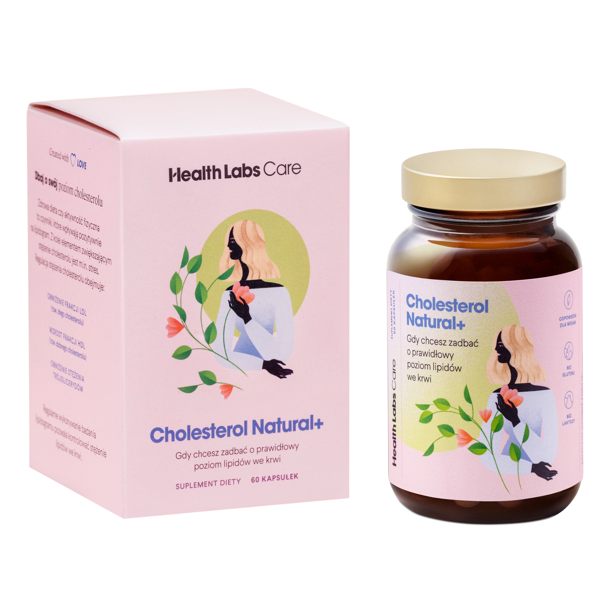 Health Labs Care, Cholesterol Natural+, kapsułki, 60 sztuk