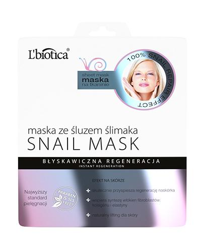 LBIOTICA SNAIL MASK Maska ze śluzem ślimaka - 23 ml zdjęcie
