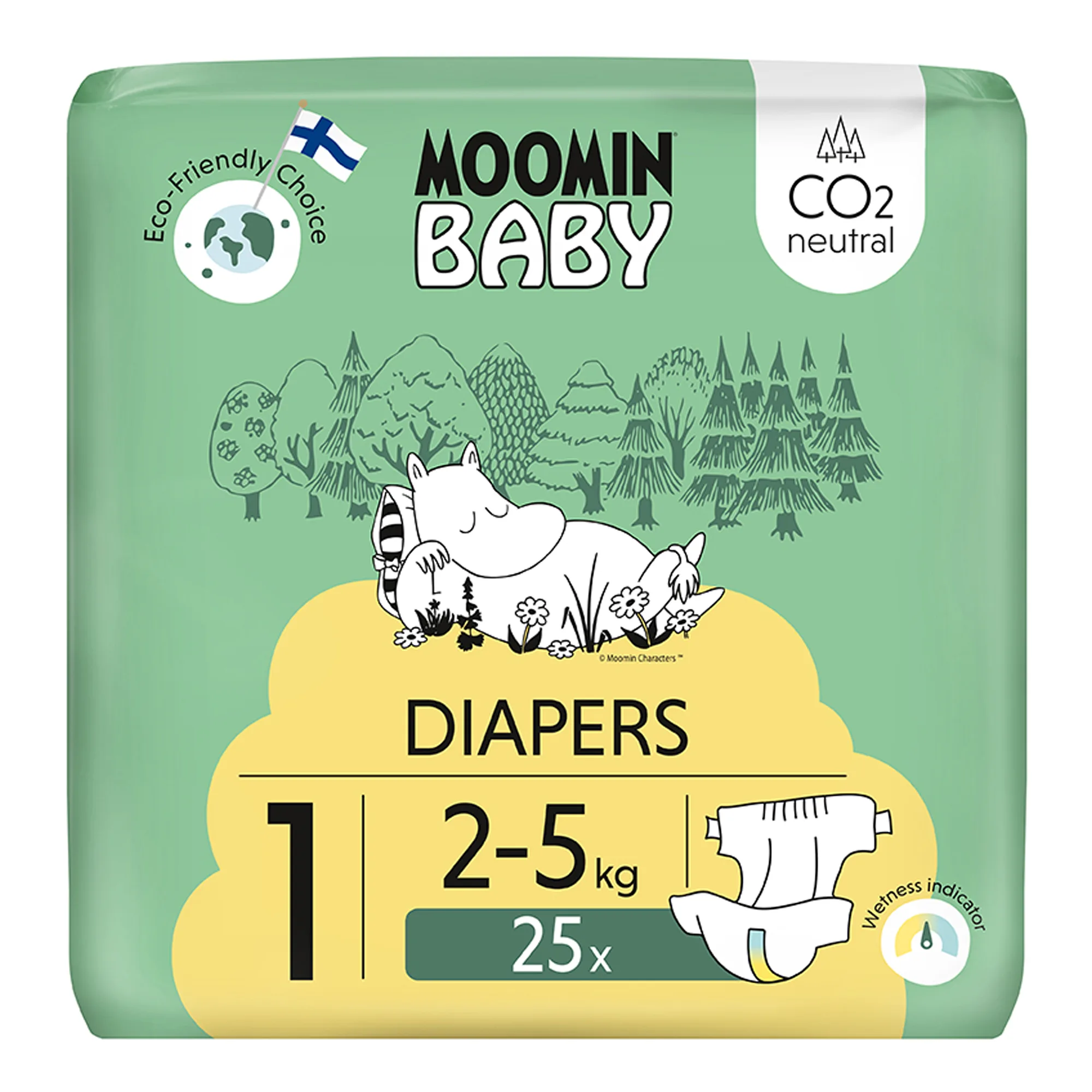 Moomin Baby NEWBORN 1 2-5 kg Pieluszki 25 sztuk zdjęcie