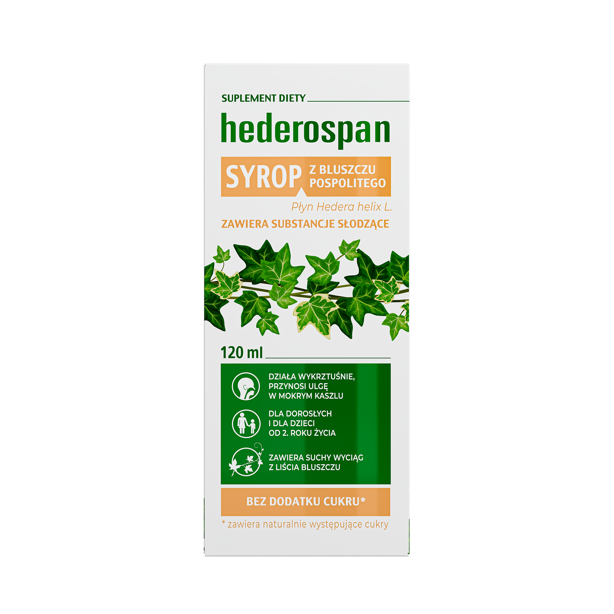 Hederospan, syrop z z bluszczu pospolitego, 120 ml