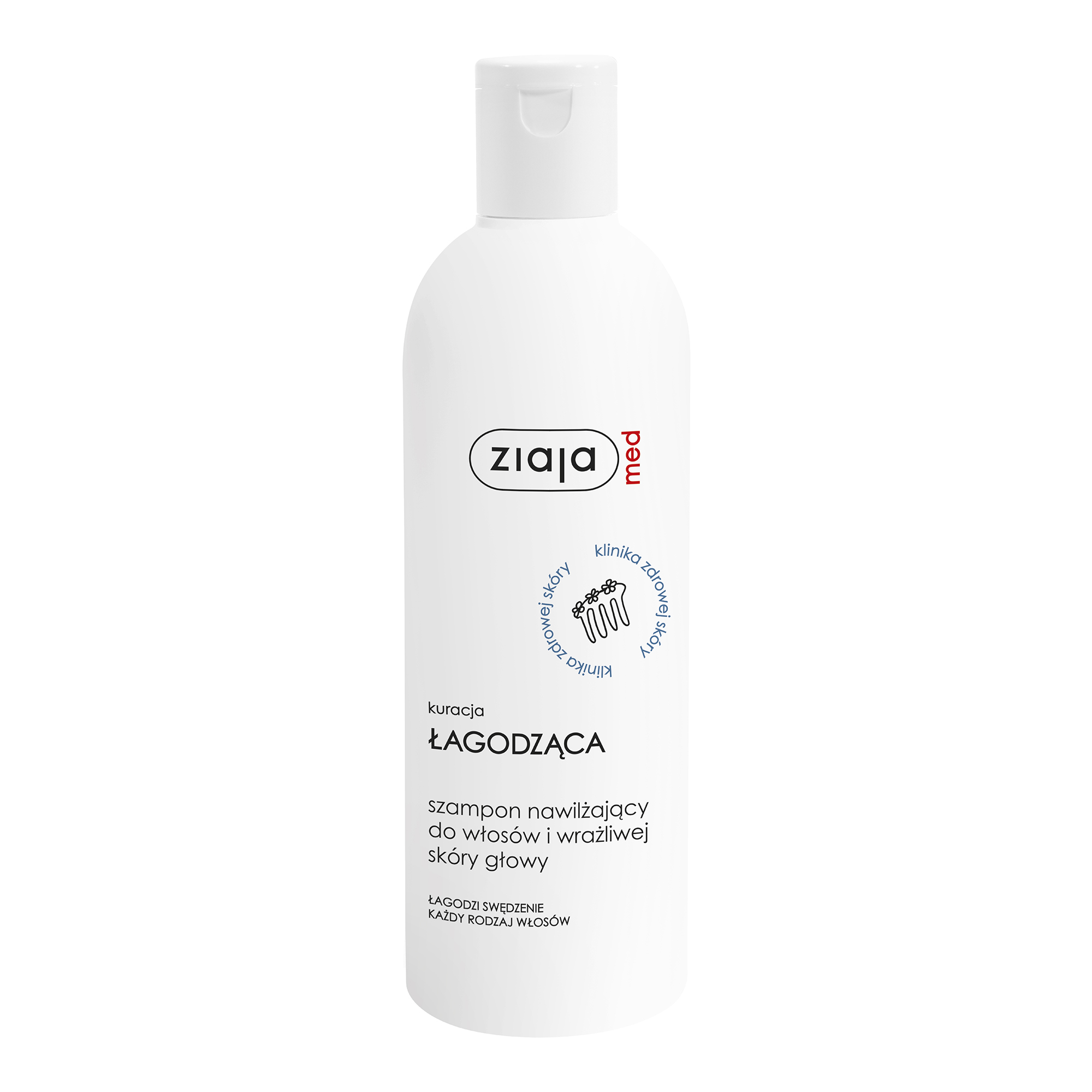 Ziaja Med Kuracja Łagodząca Szampon nawilżający do włosów i wrażliwej skóry głowy, 300 ml zdjęcie