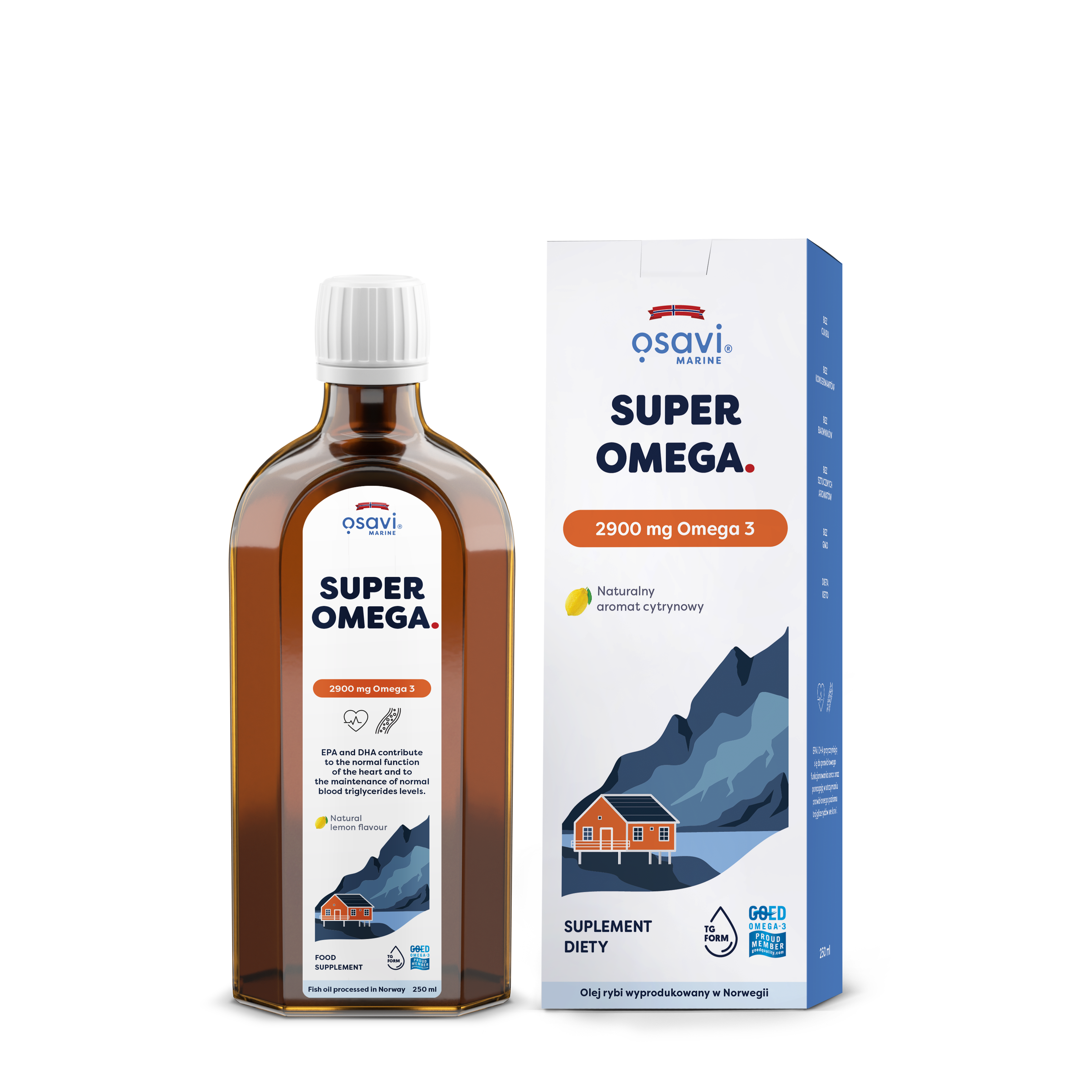 Osavi Super Omega (Marine) 2900mg Omega 3 (Cytryna), 250 ml