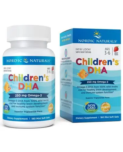 Nordic Naturals Children's DHA 250g Strawberry, 180 kapsułek zdjęcie