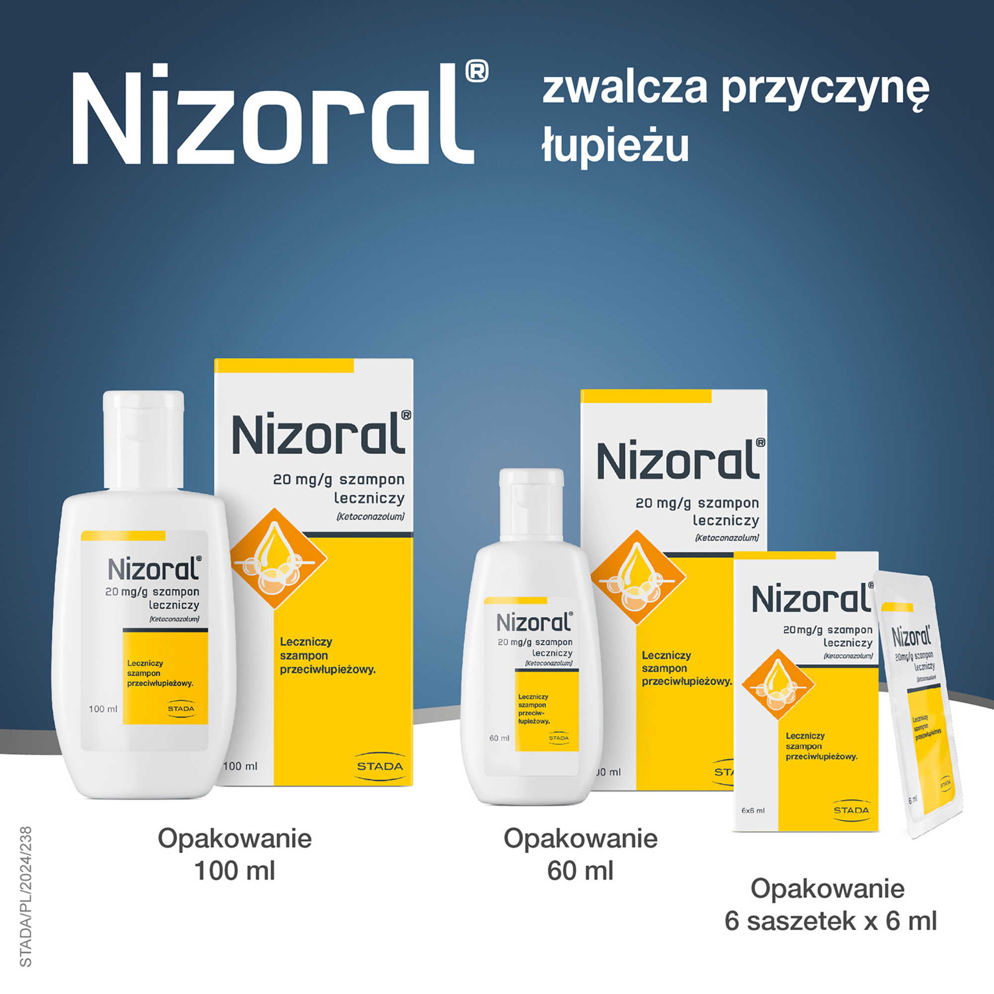 Nizoral 20 mg/g szampon przeciwłupieżowy 6x 6 ml