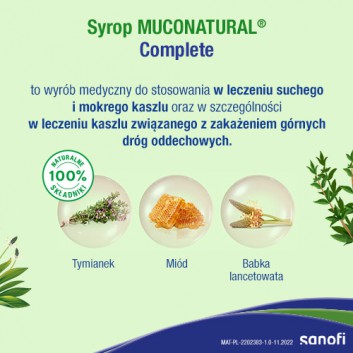 MucoNatural Complete syrop na kaszel suchy i mokry 128 g