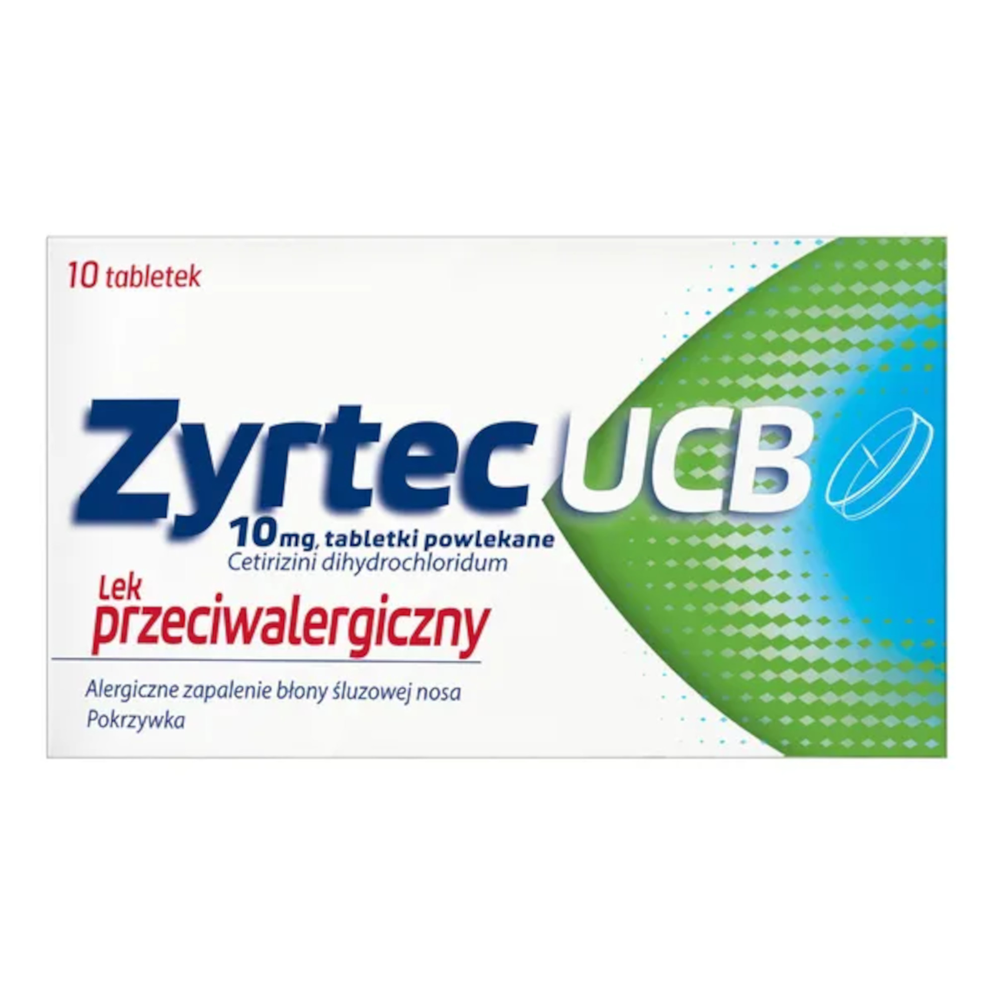 Zyrtec UCB 10 mg 10 tabletek powlekanych zdjęcie
