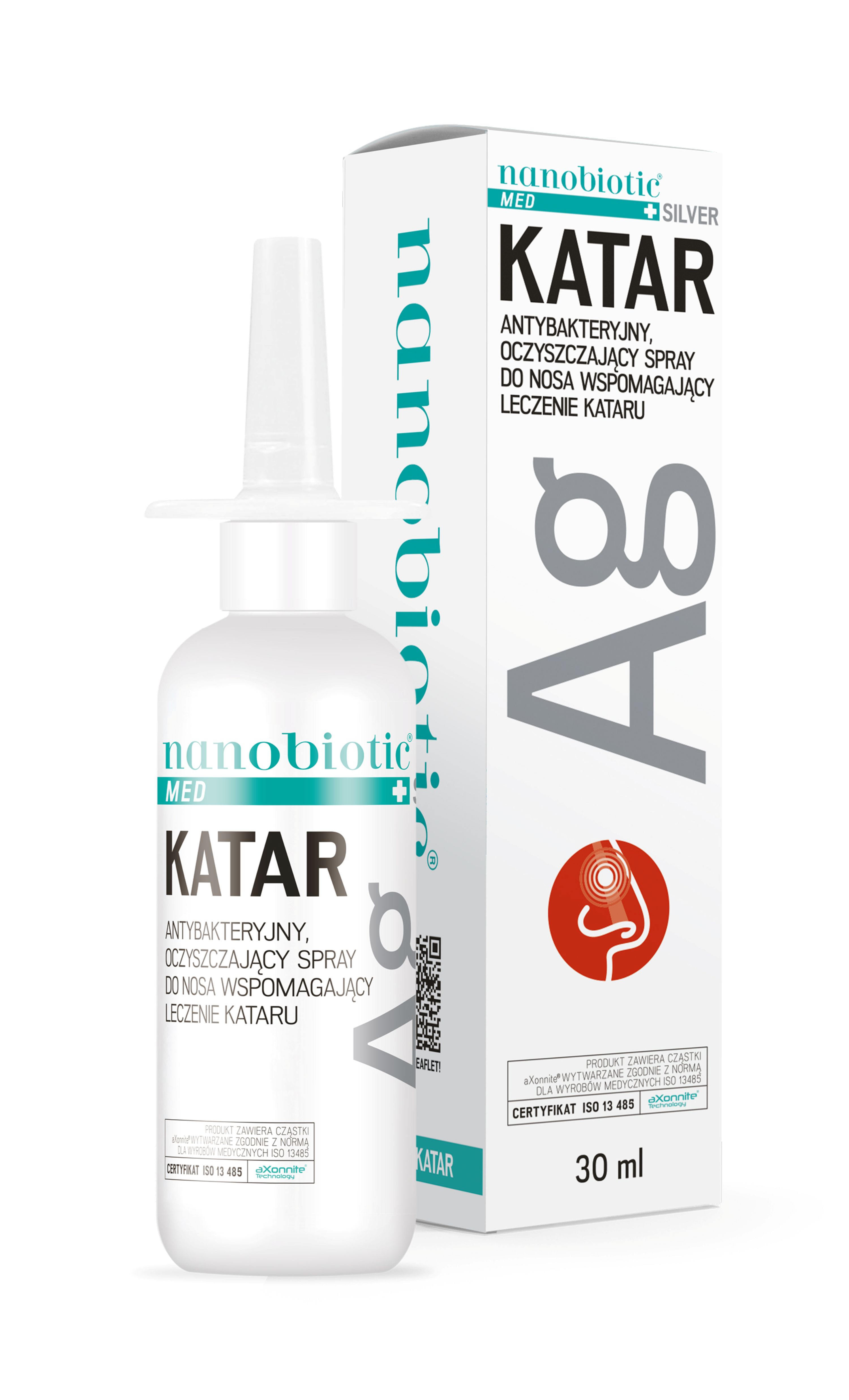 Nanobiotic Med Silver Katar, spray do nosa, 30 ml