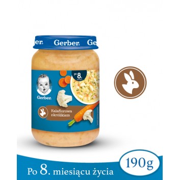 GERBER Kalafiorowa z królikiem po 8 miesiącu - 190 g