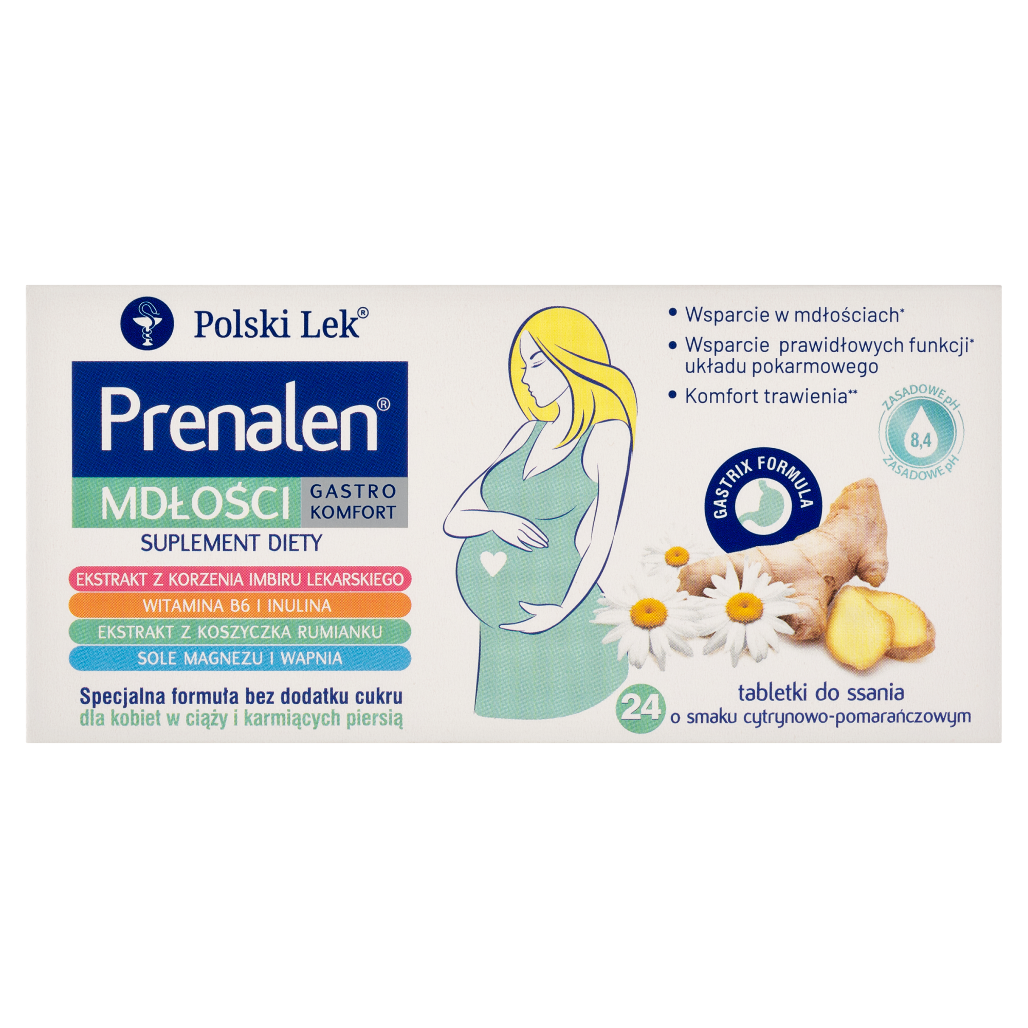 Prenalen Mdłości Gastro Komfort, 24 tabletki do ssania zdjęcie