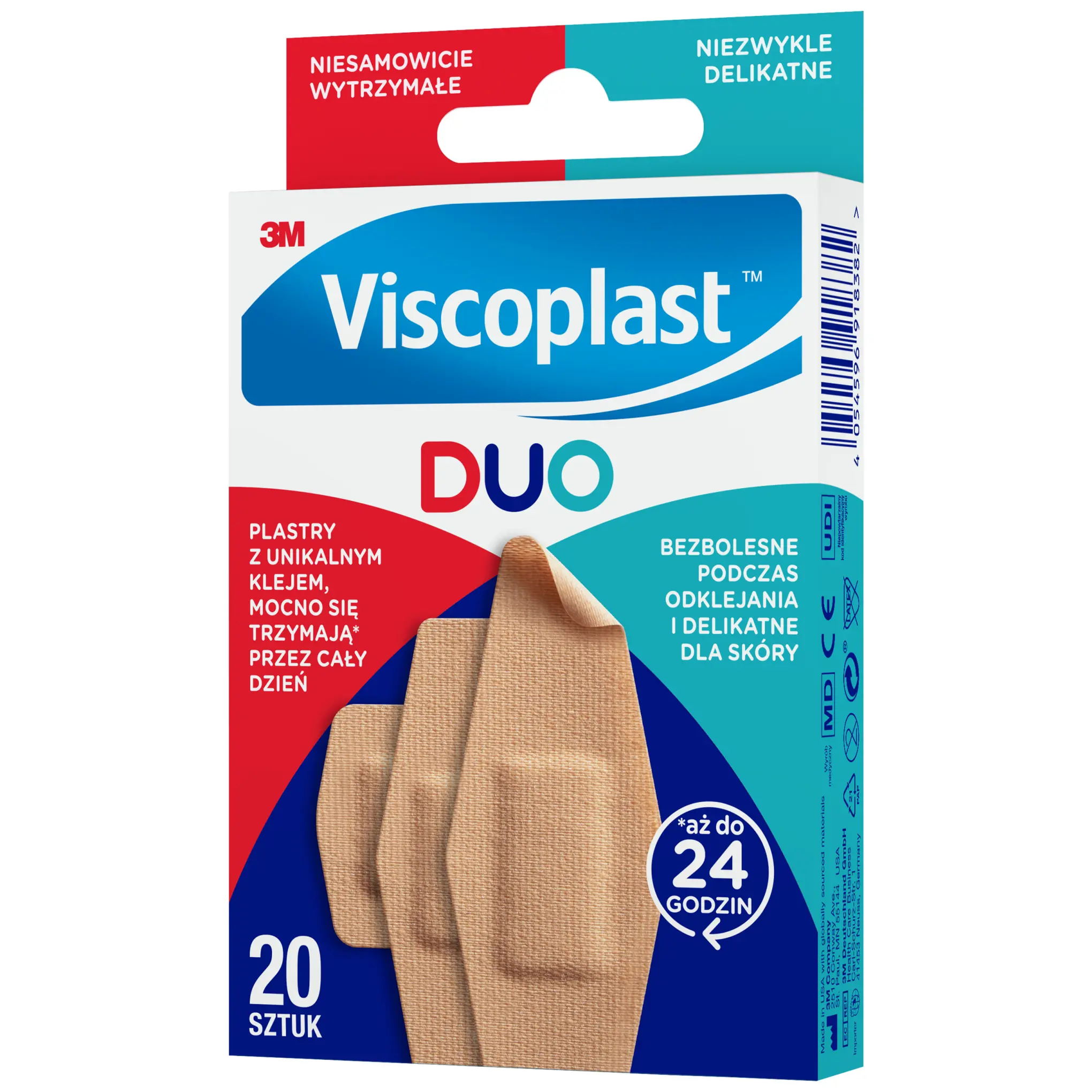Viscoplast Duo zestaw plastrów 3 rozmiary kopertka 20 sztuk