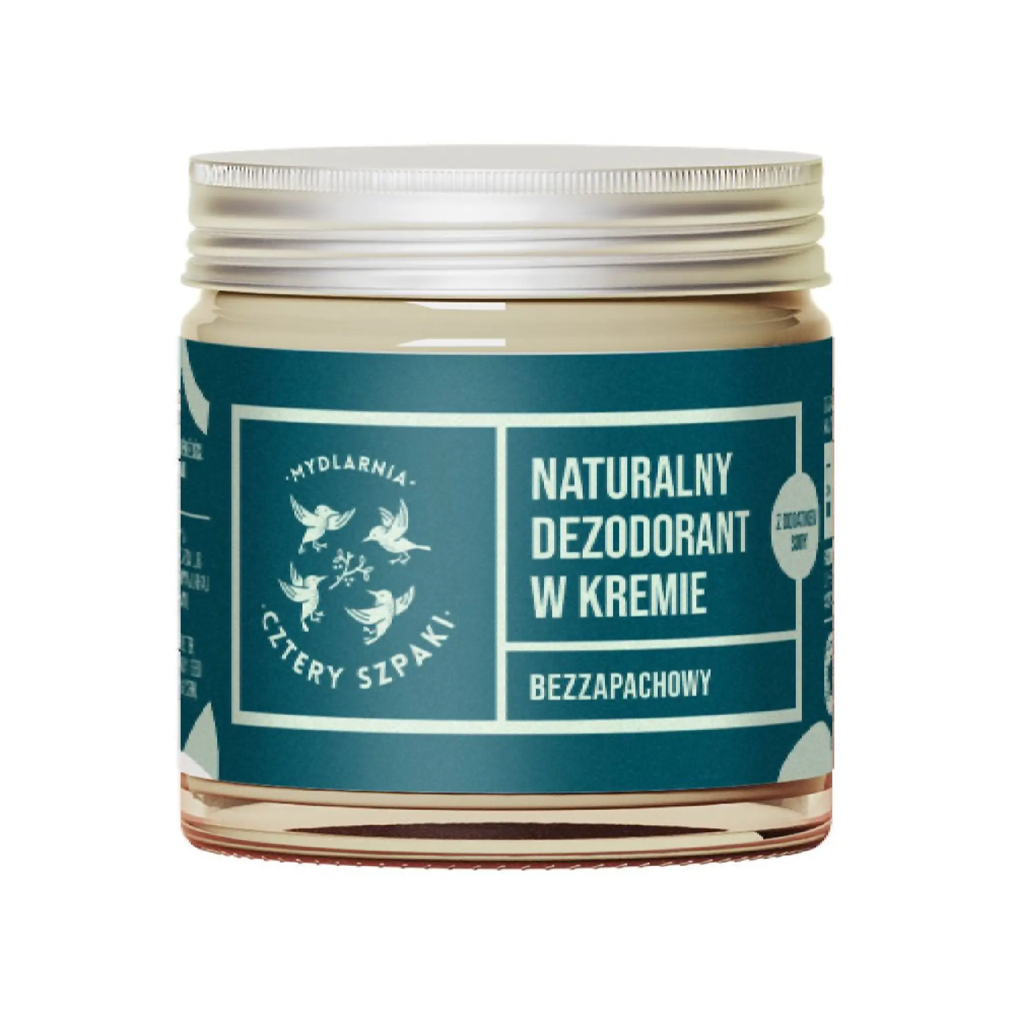 Mydlarnia Cztery Szpaki, Naturalny dezodorant w kremie, bezzapachowy z sodą, 60 ml zdjęcie